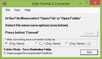 Style Format 2 Converter